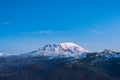 Scenic view of mt st Helens with snow covered  in winter when sunset ,Mount St. Helens National Volcanic Monument,Washington,usa Royalty Free Stock Photo