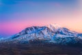 Scenic view of mt st Helens with snow covered  in winter when sunset ,Mount St. Helens National Volcanic Monument,Washington,usa Royalty Free Stock Photo