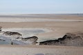 Scenic View of Mud at Morecombe Bay Royalty Free Stock Photo