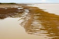 Scenic view of the Mudflats at Derby Wharf, Western Australia on a cloudy afternoon