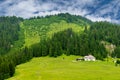 Scenic view of Muntele Rosu Red Mountain area, in Cheia - Prahova county, Romania, Ciucas Mountain part of Carpathians Mountains Royalty Free Stock Photo