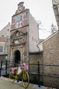 Entrance of historic museum in Gouda, Netherlands