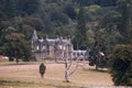 Scenic view of a mysterious house in the middle of Scottish Highlands Royalty Free Stock Photo