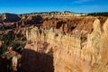 A scenic view of natural amphitheaters in the Bryce Canyon National Park from the Sunrise point Royalty Free Stock Photo