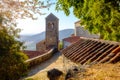 Scenic view of Nekresi monastery in dreamy sunlight, Georgia