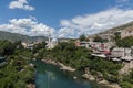 View on Neretva river and centre Mostar from the famous Stari Mi