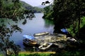 A Panoramic  View of Boat Club of Neyyar Dam Location in South India Royalty Free Stock Photo