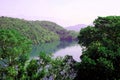 A Scnic View of Neyyar Dam River Water Reservoir in South India Royalty Free Stock Photo