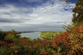 Scenic view of Niagara river in Autum