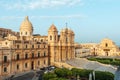 Scenic view of the Noto cathedral church, example of baroque architecture, Sicily, Italy Royalty Free Stock Photo