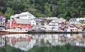 Scenic view of Odda old town on lake, Norway