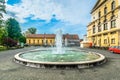 Old fountain in Varazdin town, Croatia.