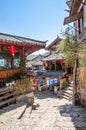 Scenic view of the Old Town of Lijiang in Yunnan, China. Royalty Free Stock Photo