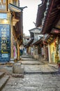 Scenic view of the Old Town of Lijiang in Yunnan, China. Royalty Free Stock Photo