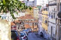 Scenic view of one of the most picturesque Lisbon districts, Portugal Royalty Free Stock Photo
