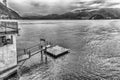 Scenic view over Lake Como from Varenna town, Italy Royalty Free Stock Photo