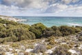 Scenic view over one of the beaches of Rottnest island, Australia. Royalty Free Stock Photo