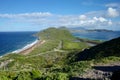 Scenic View from Overlook of the Isthmus of Saint Kitts Landscape and Seascape