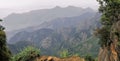 Scenic view of palani hills from guna cave view point at kodaikanal Royalty Free Stock Photo