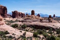 Scenic view from Panorama Point Overlook in Arches National Park Royalty Free Stock Photo