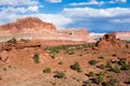 Scenic view from Panorama Point overlook at Capitol Reef National Park Royalty Free Stock Photo