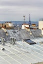 Scenic view of Parisian roofs and Eiffel tower from Montmartre Royalty Free Stock Photo