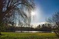 Scenic view from a park on a sunny day, Maransart and Plancenoit (Lasne), Belgium