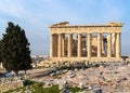 Scenic view of Parthenon Temple, Acropolis, Athens, Greece. Royalty Free Stock Photo