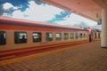 Scenic view passenger train at Suswa Train Station in Rift Valley, Kenya