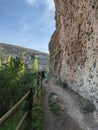 Scenic view of a path along Duraton river in Sepulveda, Spain Royalty Free Stock Photo