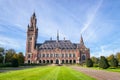 Wide angle view of the Peace Palace in The Hague