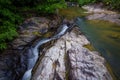 Scenic view of peaceful rocky creek with motion blur Royalty Free Stock Photo