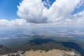 Scenic view at the peak of Malinche Volcano in Mexico under a cloudy sky Royalty Free Stock Photo