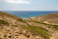 Scenic view at peninsula Prasonisi on Rhodes island, Greece Royalty Free Stock Photo