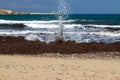 Scenic view at peninsula Prasonisi on Rhodes island, Greece Royalty Free Stock Photo