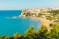 A scenic view of Peschici, small fisihing town in Apuglia south Royalty Free Stock Photo