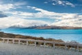 Scenic view at Peters Lookout, Mount Cook Road alongside Lake Pukaki