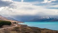 Scenic view at Peters Lookout, Mount Cook Road alongside Lake Pukaki