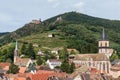 Scenic view of the picturesque village of Ribeauville in the Alsace region of France