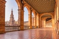 Scenic view of Plaza de Espana Seville Spain Royalty Free Stock Photo