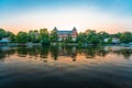 Valentino Castle by Po River in Turin Italy Royalty Free Stock Photo