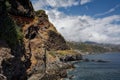 View of Ribeira Brava coastline from Ponta do Sol, Madeira Portugal