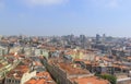 Scenic view of Porto, Portugal from the tower Cl rigos Church. Orange roofs of the houses