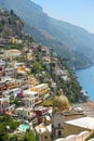 Scenic view of Positano, Amalfi Coast, Campania region in Italy Royalty Free Stock Photo