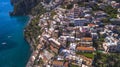 Aerial view of Positano photo 3 of 54, 360 degrees, beautiful Mediterranean village on Amalfi Coast Costiera Amalfitana in Royalty Free Stock Photo