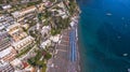 Aerial view of Positano photo 33 of 54, 360 degrees, beautiful Mediterranean village on Amalfi Coast Costiera Amalfitana in Royalty Free Stock Photo