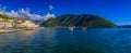 Scenic view of the postcard perfect historic town of Perast in the Bay of Kotor on a sunny day in the summer, Montenegro Royalty Free Stock Photo