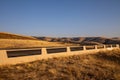 Scenic view of Prairie and stark desert landscape and highway I90 at Deadman Pass Oregon