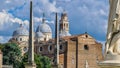 Padua - Scenic view from Prato della Valle on the Abbey of Santa Giustina in Padua, Veneto, Italy, Europe