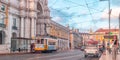 Scenic view of praÃÂ§a do comÃÂ©rcio with Arco da Rua Augusta in frame